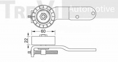 TREVI AUTOMOTIVE ta1216 -  Натяжной ролик, поликлиновой  ремень